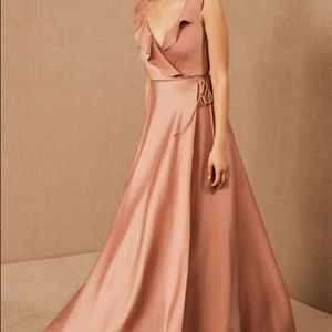 NWT Tansy Satin Charmeuse Maxi Dress Sedona Sunset size 8